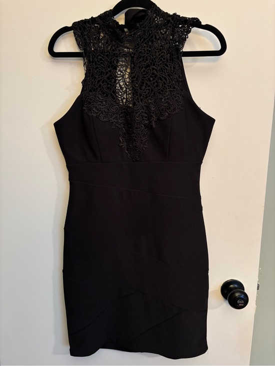 le chateau Dresses & Skirts - le chateau Black Lace-High Neck Sleeveless Mini Dress